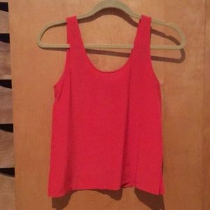 Madewell red silk crop top (size XXS)